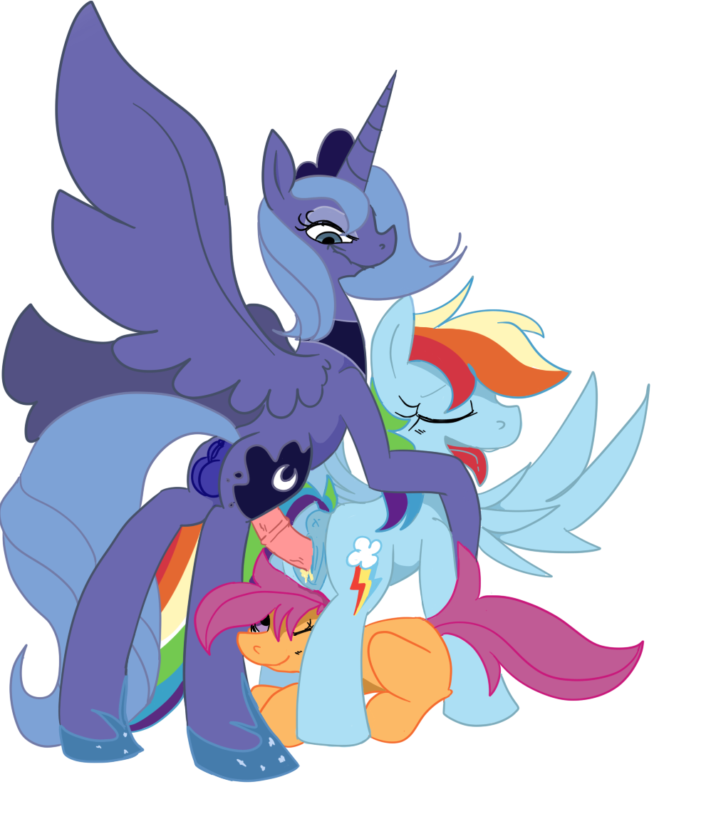 Rule34 – If it exists, there is porn of it / cutie mark crusaders, princess luna (mlp), rainbow dash (mlp), scootaloo (mlp) / 138312