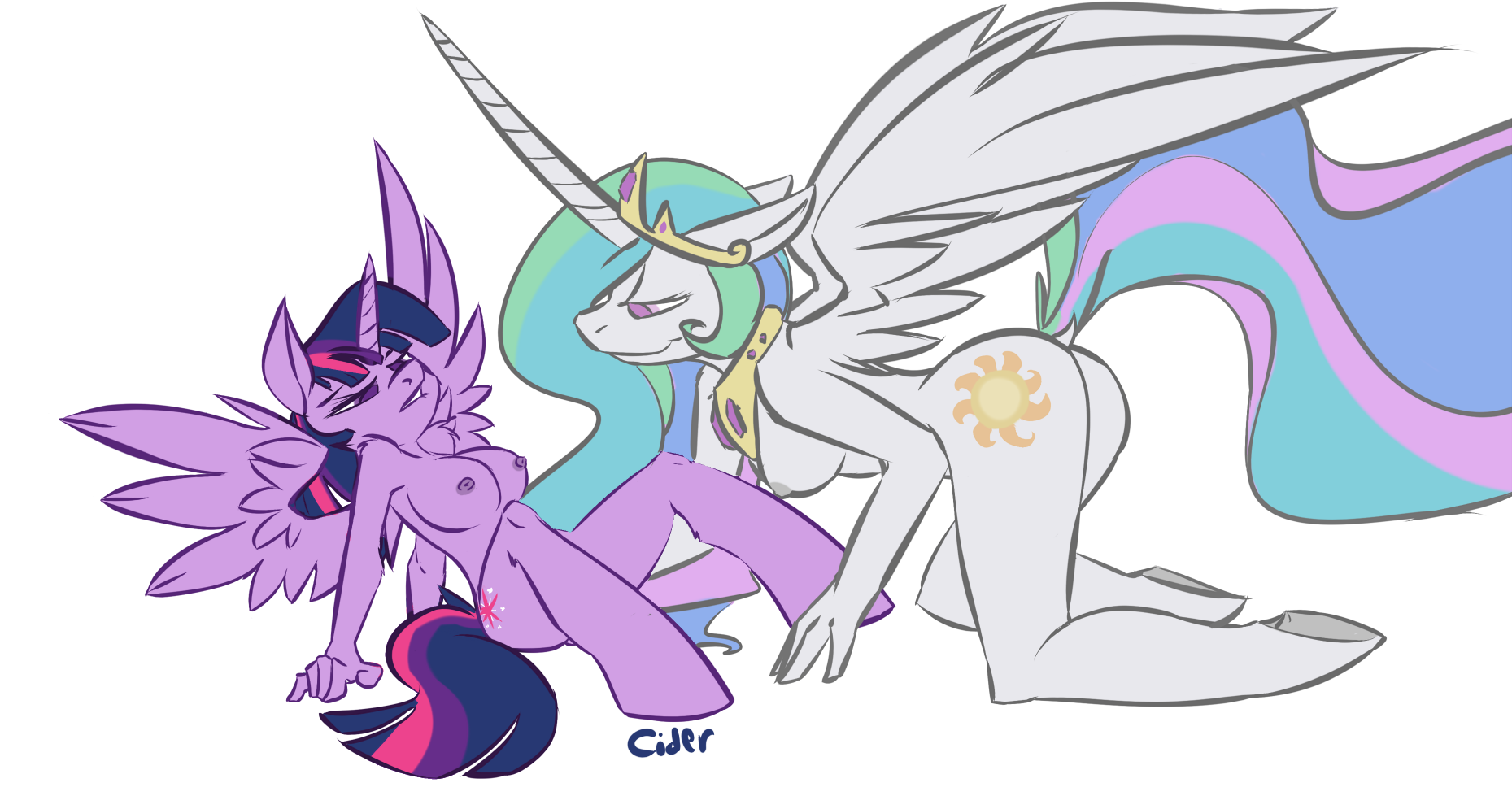 Rule34 – If it exists, there is porn of it / princess celestia (mlp), twilight sparkle (mlp) / 138337