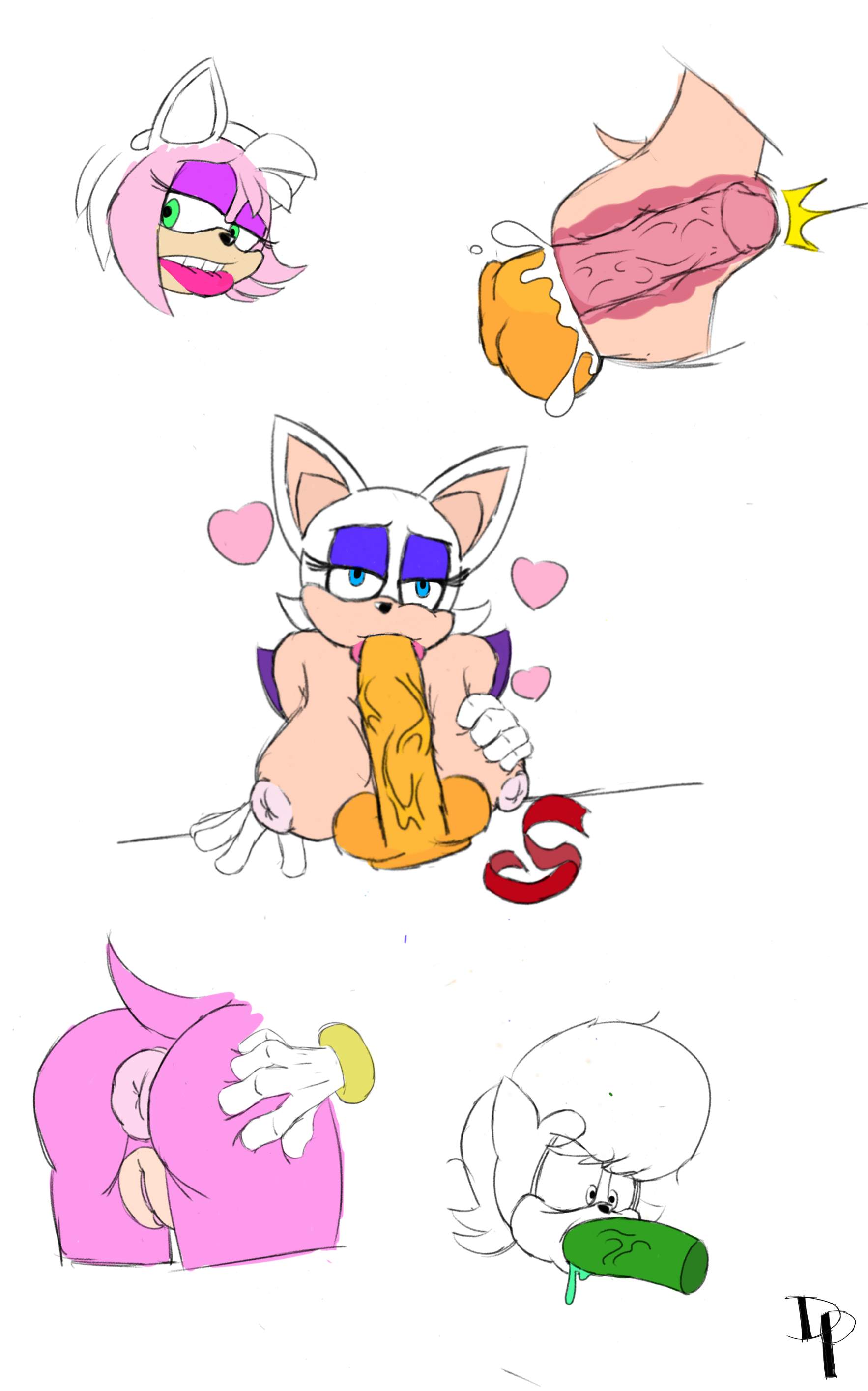 Rule34 – If it exists, there is porn of it / distancedpsyche, amy rose, rouge the bat, sally acorn / 138338