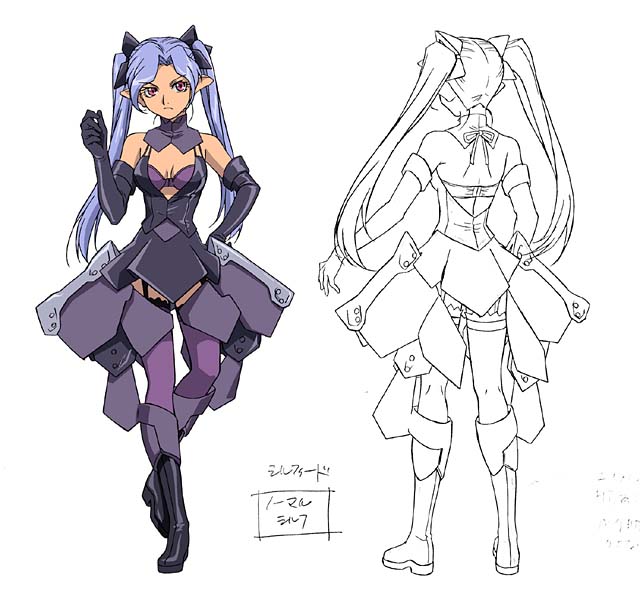 sylphid, sentou yousei shoujo tasukete mave-chan, 00s, boots, personification, production art, twintails