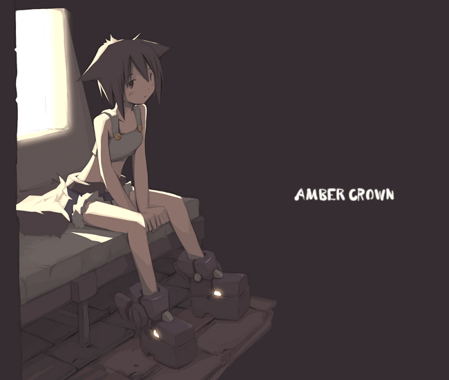 keiryou nikyaku, platform footwear, 1girl, animal ears, bare shoulders, bed, between thighs, black hair, blush, boots, cat ears, cat girl, cat tail, crop top, denim, denim shorts, female focus, glowing, indoors, midriff, platform boots, shade, shadow, short hair, shorts, sitting, solo, sunlight, tail, thighs, v arms