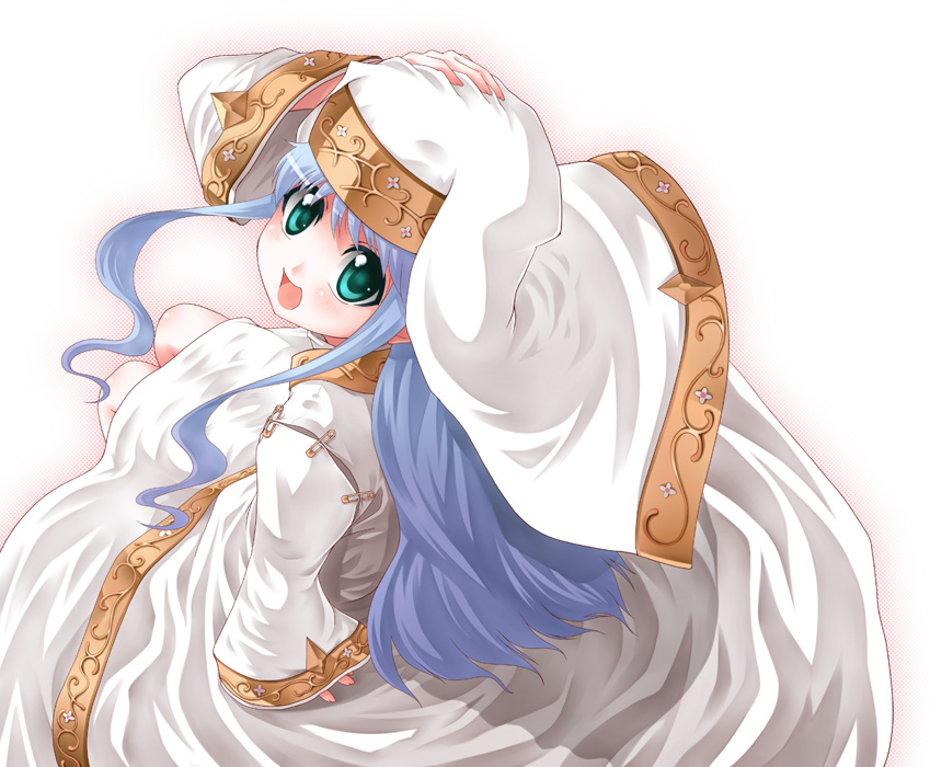 kouji (campus life), index (toaru majutsu no index), toaru majutsu no index, 00s, blue hair, hood, long hair, solo