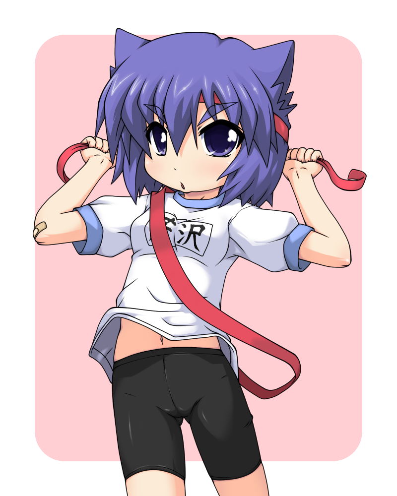 k10k, serizawa akane, pani poni dash!, 00s, bandaid, bike shorts, gym uniform, solo