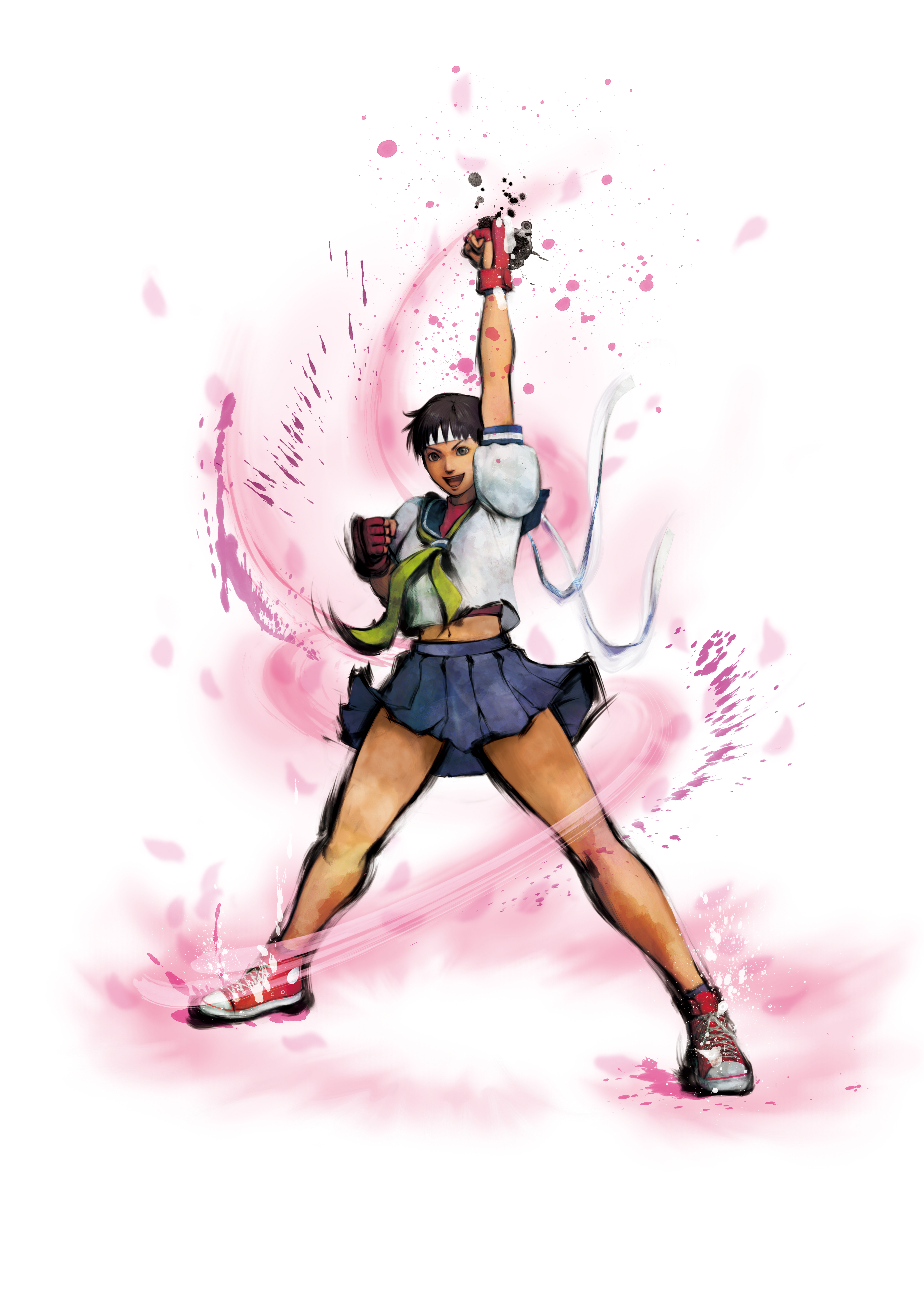 capcom, street fighter, absurdres, highres, happy, skirt