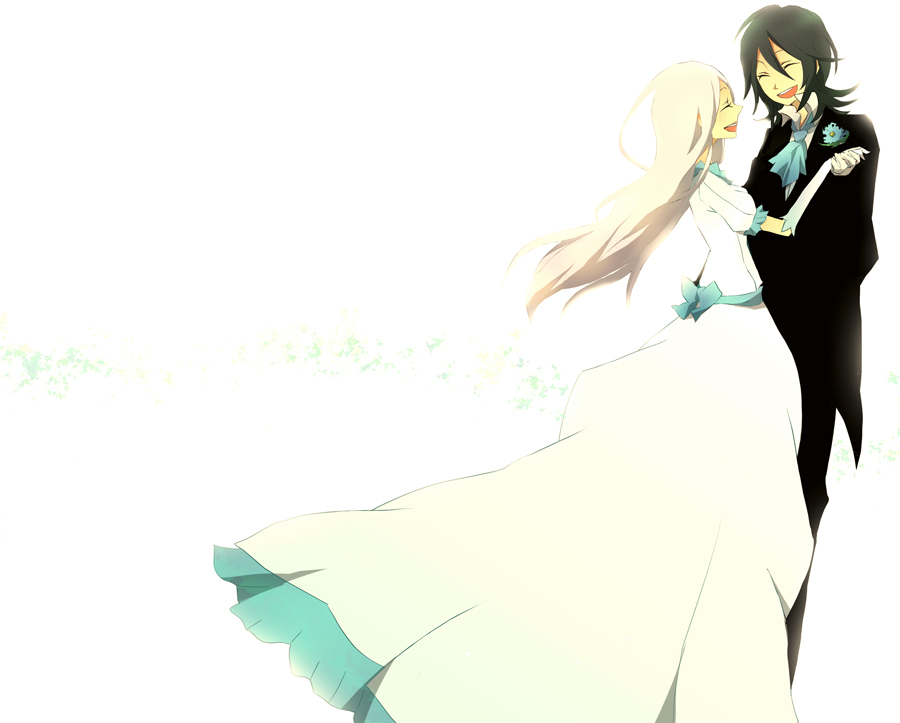 shichi, allelujah haptism, soma peries, gundam, gundam 00, bad id, bad pixiv id, 00s, closed eyes, dress, formal clothes