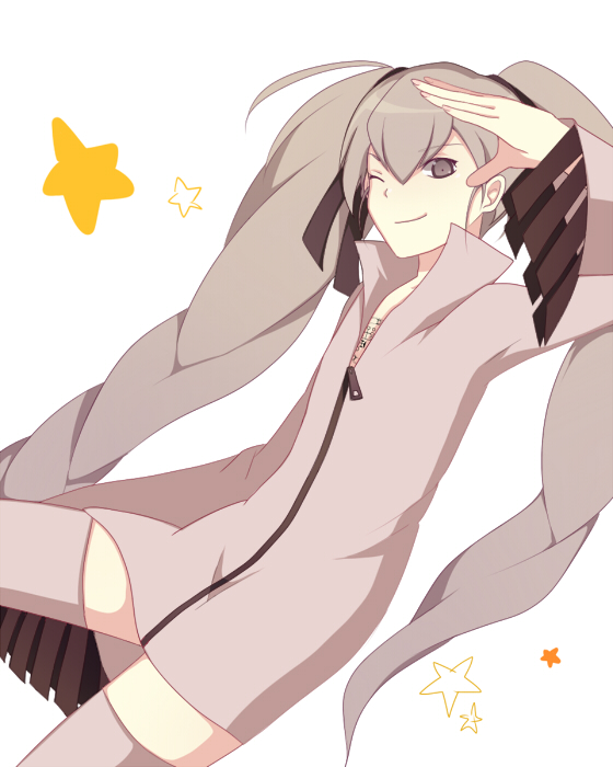 harano, original, tagme, solo, thighhighs, twintails, zettai ryouiki
