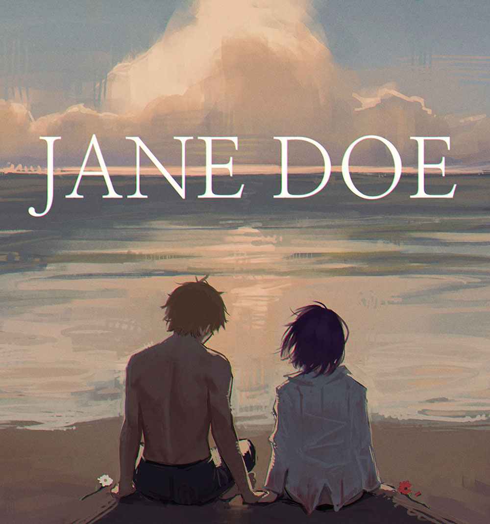 tomatoketchup96, reze (chainsaw man), chainsaw man, 1girl, beach, black hair, black pants, blonde hair, cloud, evening, flower, ocean, pants, red flower, sand, shirt, short hair, sitting, topless male, white flower, white shirt