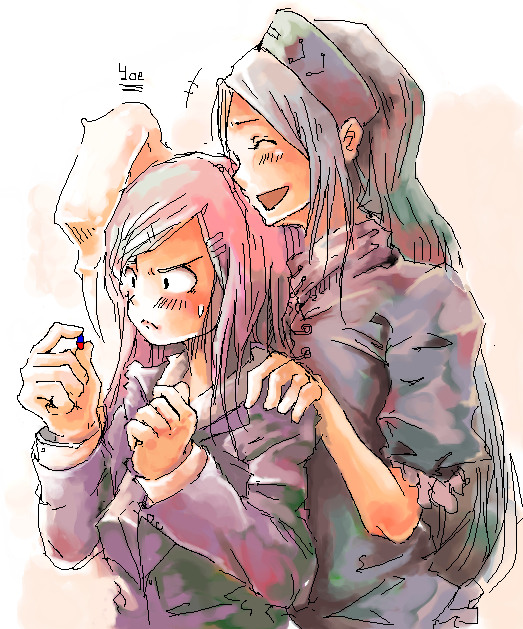 yae (mono110), reisen udongein inaba, yagokoro eirin, touhou, 2girls, drugs, female focus, multiple girls