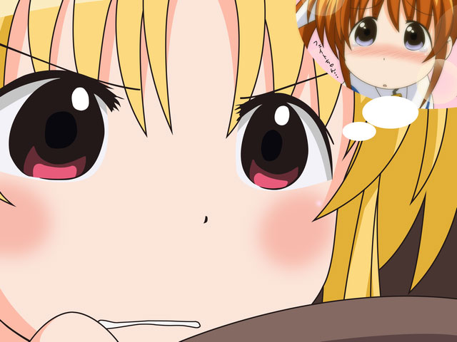 fate testarossa, takamachi nanoha, lyrical nanoha, mahou shoujo lyrical nanoha, 00s, blonde hair, gununu (meme), meme