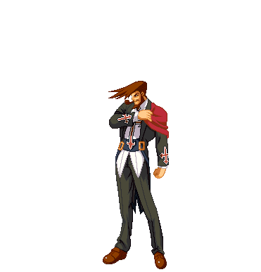slayer (guilty gear), arc system works, guilty gear, guilty gear xx, animated, animated gif, lowres, 1boy, cape, male focus, pixel art, solo, transparent background, vampire