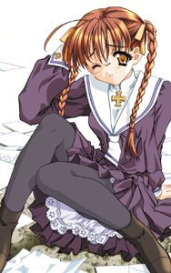 lowres, brown eyes, brown hair, cross, glasses, nun