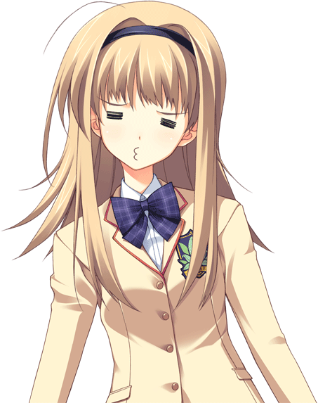 nishijou nanami, chaos;head, science adventure, animated, animated gif, 00s, = =, ahoge, blazer, blonde hair, bow, hairband, headband, jacket, o3o, ribbon, school uniform, solo, transparent background