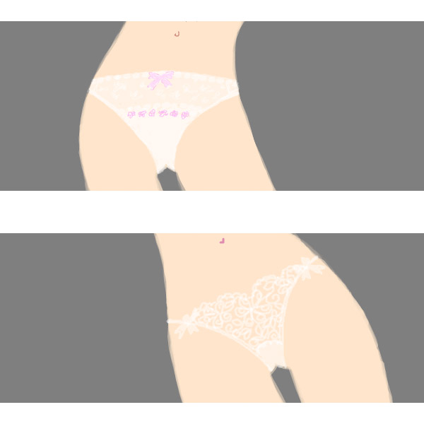 cote, bad id, bad pixiv id, tagme, 1girl, grey background, panties, pantyshot, simple background, thigh gap, underwear