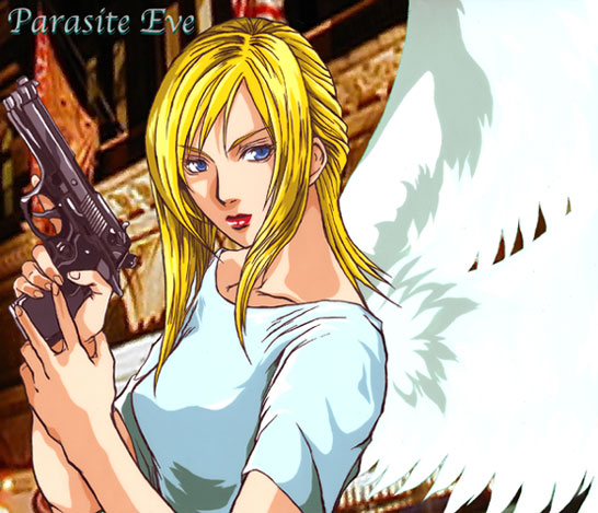sagatan, aya brea, parasite eve (series), parasite eve i, angel wings, gun, solo, weapon, wings