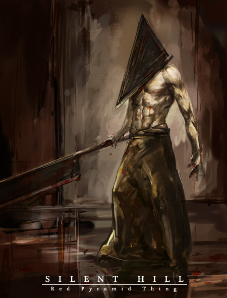 hage2013, pyramid head, silent hill, silent hill (movie), silent hill (series), silent hill 2, 1boy, abs, blood, cosplay, dark, helmet, male focus, manly, muscular, solo, sword, topless male, weapon