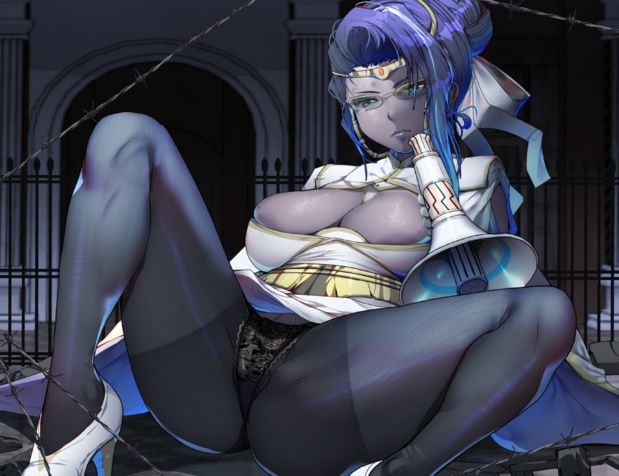 harihisa, heimdallr (fire emblem), fire emblem, fire emblem heroes, nintendo, tagme, breasts, nipples, panties, underwear, upskirt
