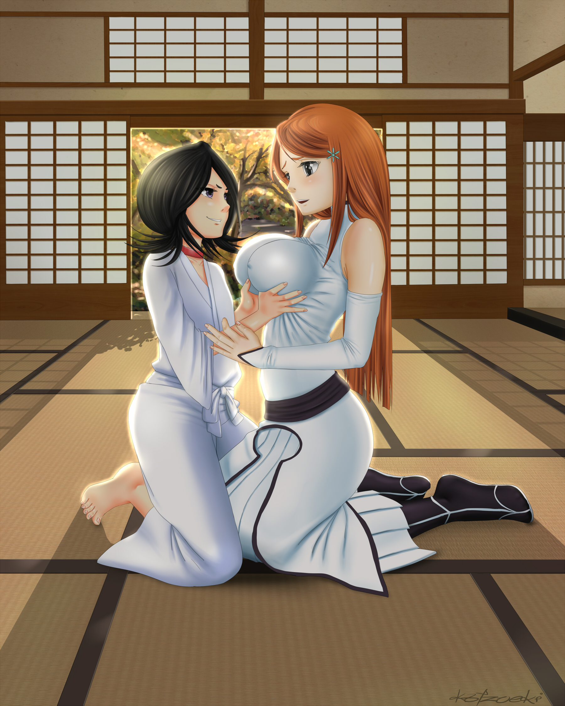 Rule34 – If it exists, there is porn of it / katzueki, inoue orihime, kuchiki rukia / 142925