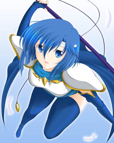 eiji (mystique), catria (fire emblem), fire emblem, fire emblem: mystery of the emblem, fire emblem: shadow dragon, fire emblem gaiden, nintendo, pegasus knight uniform (fire emblem), lowres, blue eyes, blue hair, boots, elbow gloves, gloves, headband, short hair, skirt, solo, thigh boots, thighhighs