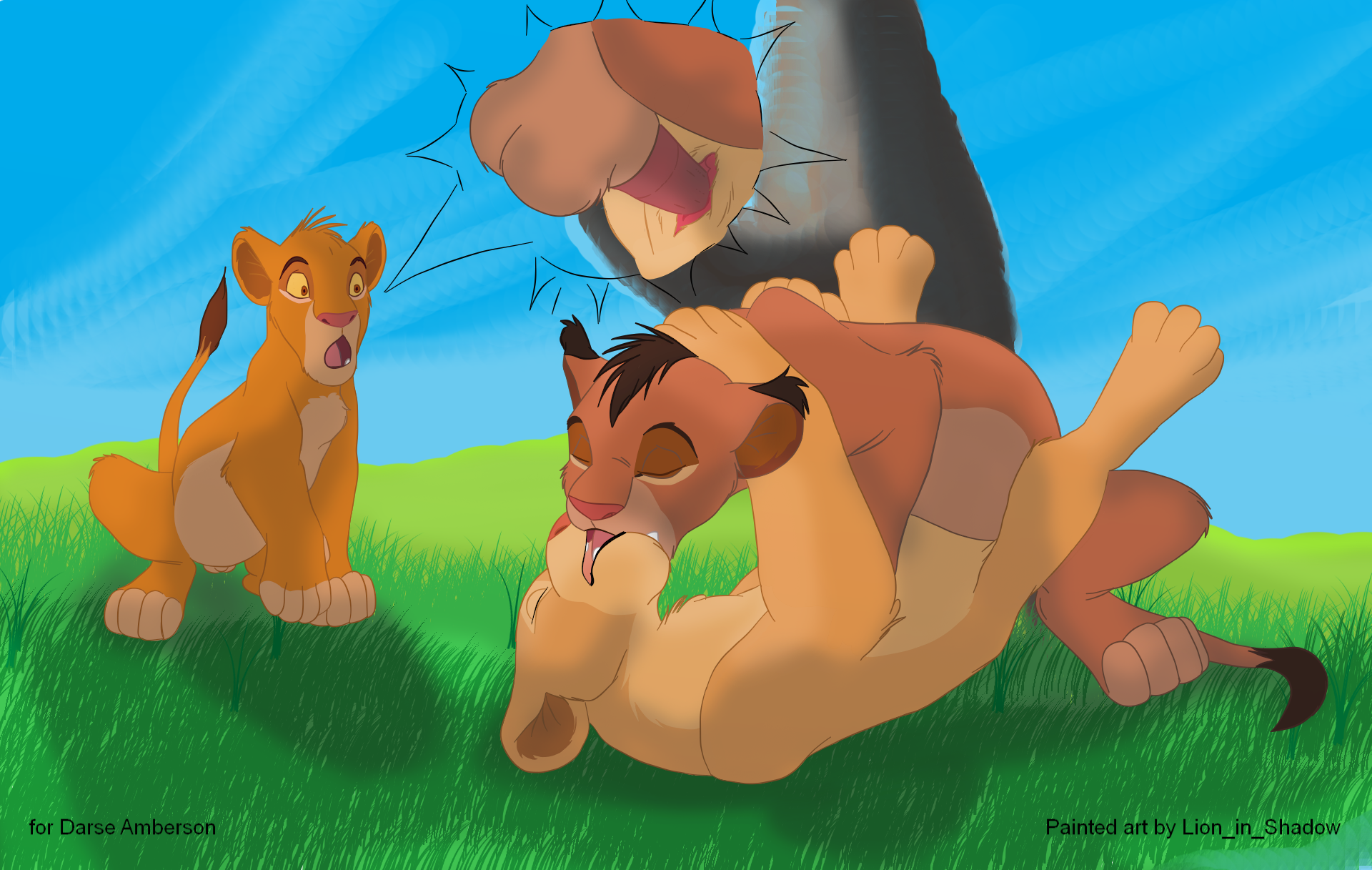 Rule34 – If it exists, there is porn of it / lion in shadow, malka, nala, simba / 143366