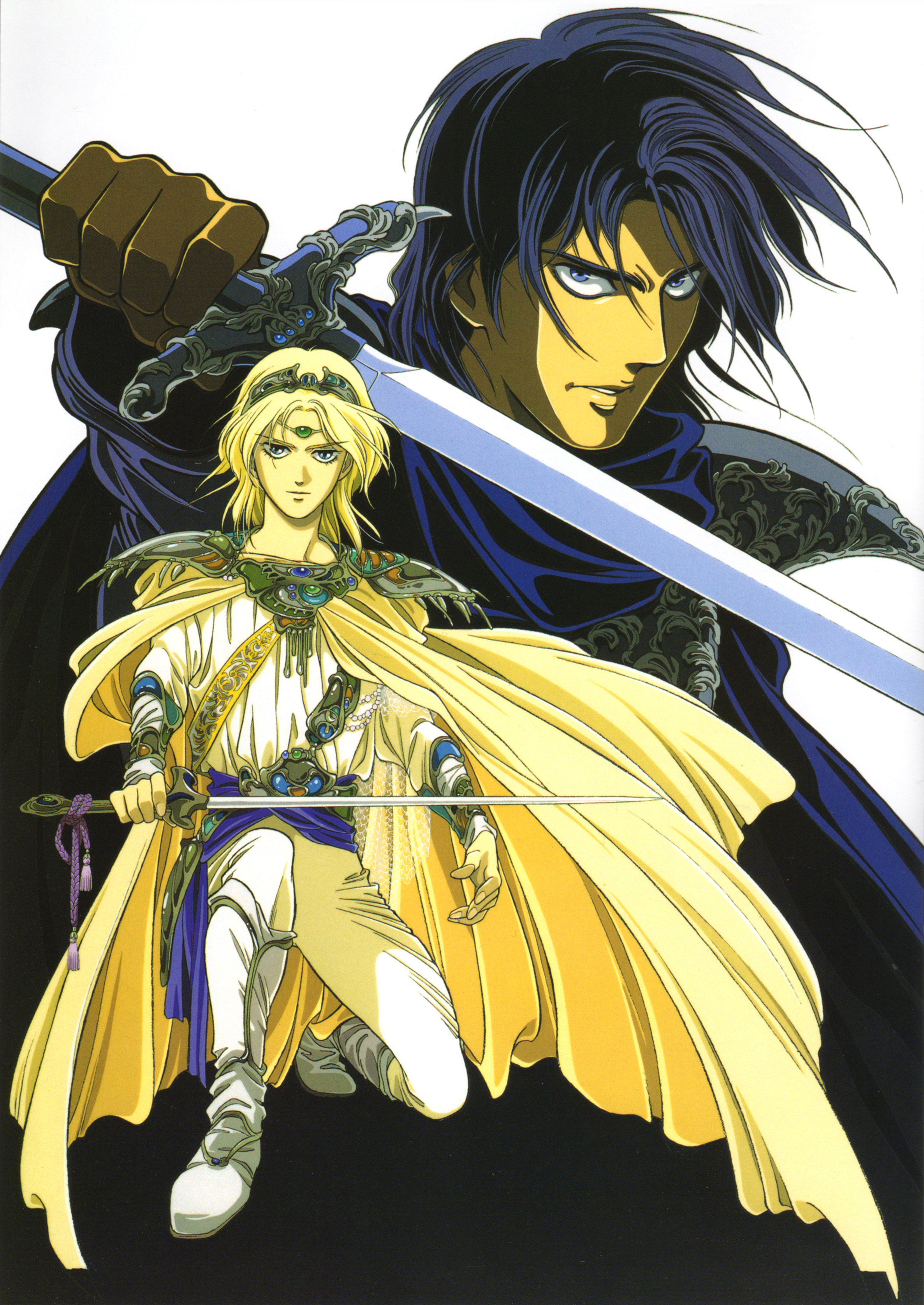 arslan, daryoon, arslan senki, absurdres, highres, 2boys, male focus, manly, multiple boys, sword, weapon