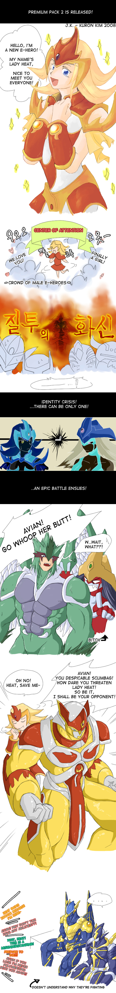 burstinatrix, elemental hero burstinatrix, yu-gi-oh!, yu-gi-oh! gx, absurdres, highres, long image, tall image, 1girl, duel monster, speech bubble