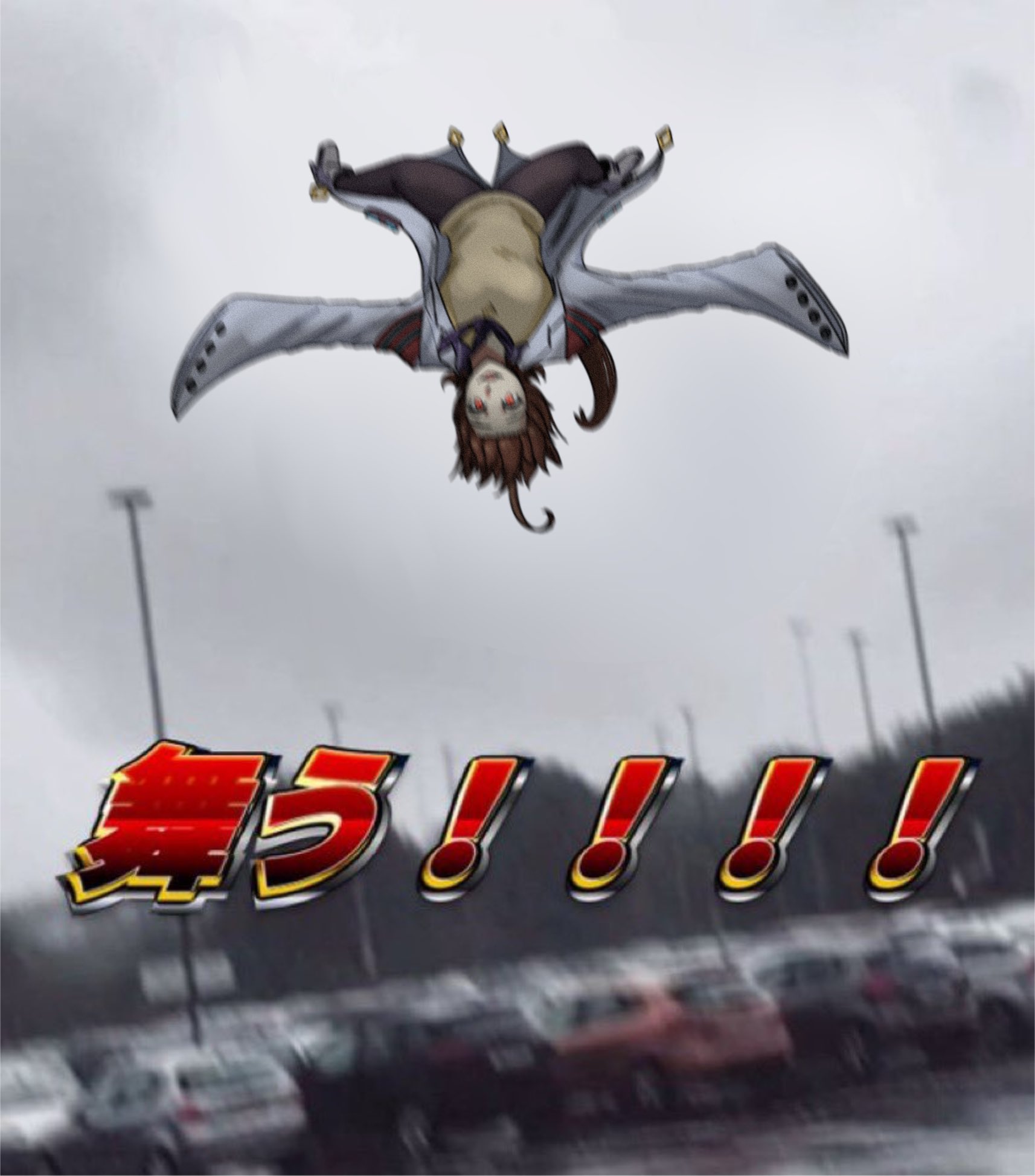 johnholl0w, agnes tachyon (tach-nology) (umamusume), agnes tachyon (umamusume), umamusume, commentary, english commentary, highres, 1girl, :d, ahoge, black pantyhose, boots, brown hair, car, commentary typo, lab coat, long hair, looking at viewer, meme, motor vehicle, open mouth, pantyhose, photo background, red eyes, sleeves past fingers, sleeves past wrists, smile, solo, sweater, white boots, yellow sweater