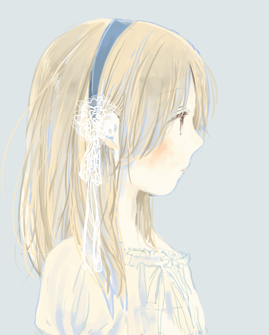 yoshioka mitsuko, nitori shuuichi, hourou musuko, blonde hair, blush, child, crossdressing, dress, male focus, ribbon, solo, trap