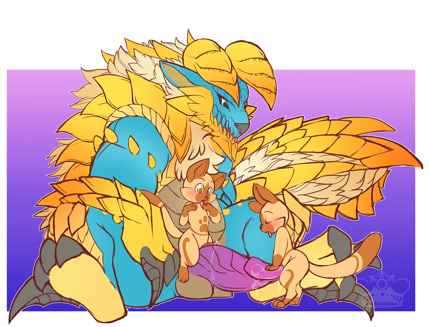 Rule34 – If it exists, there is porn of it / whimsydreams, felyne, zinogre / 144112
