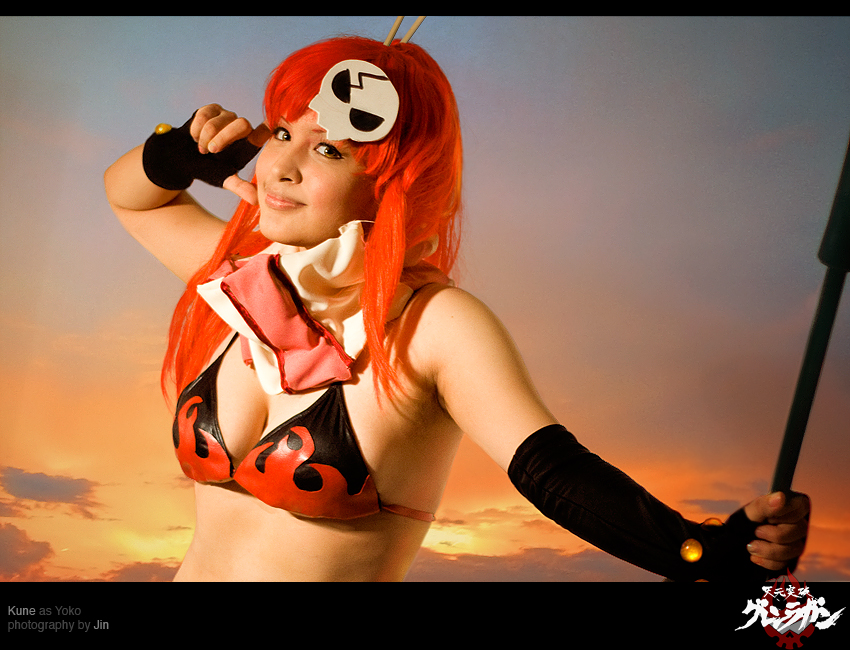 yoko littner, tengen toppa gurren lagann, cosplay photo, photo (medium), tagme, 1girl, cosplay, female focus, solo