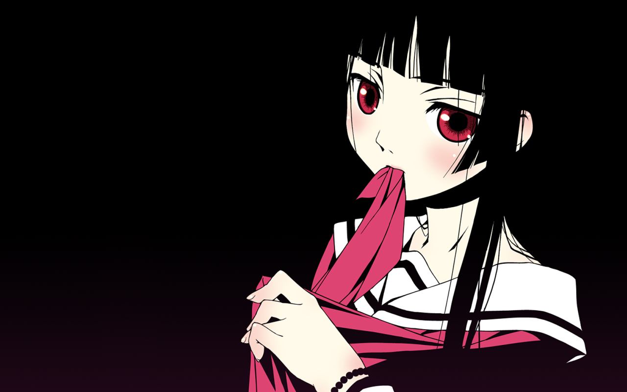 enma ai, jigoku shoujo, tagme, 00s, school uniform