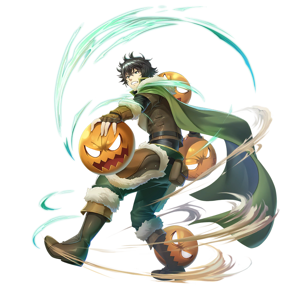 iwatani naofumi, tate no yuusha no nariagari, tate no yuusha no nariagari rerise, artist request, game cg, official art, 1boy, 4others, ankle boots, armor, armored boots, aura, balloon (tate no yuusha no nariagari), belt, belt pouch, biting another's leg, black belt, black hair, black shirt, boots, breastplate, brown boots, brown gloves, brown shirt, clenched teeth, cloak, closed mouth, elbow gloves, fingerless gloves, frown, full body, fur-trimmed armor, fur-trimmed boots, fur-trimmed gloves, fur-trimmed hood, fur trim, gloves, green cloak, green eyes, green pants, hair between eyes, holding monster, hood, hood down, hooded cloak, leather armor, long sleeves, looking ahead, messy hair, multiple belts, multiple others, open mouth, pants, pouch, shirt, short hair, short sleeves, simple background, smile, standing, tassets, teeth, transparent background