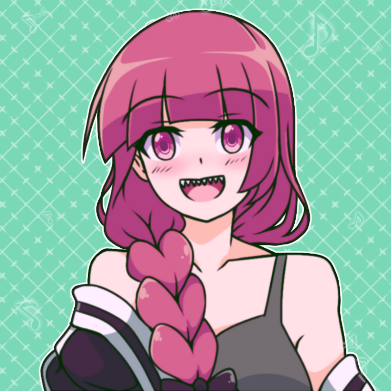 neferkitty, hiroi kikuri, bocchi the rock!, 1girl, blunt bangs, blush, bow, braid, dress, green dress, hair bow, hair over shoulder, jacket, long hair, multicolored jacket, open mouth, sharp teeth, simple background, single braid, smile, solo, teeth, two-tone jacket