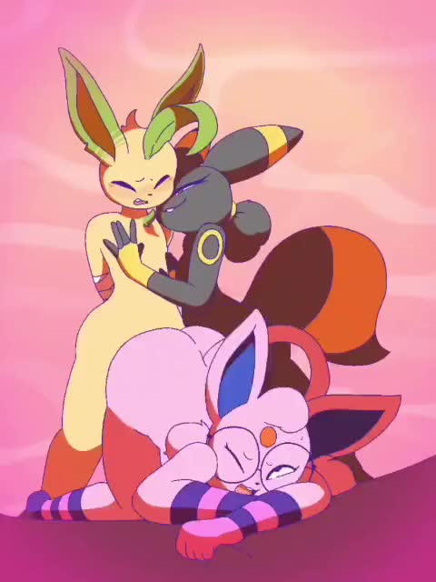 Rule34 – If it exists, there is porn of it / rime the vixen, eeveelution, espeon, leafeon, pokemon (species), umbreon / 8661416