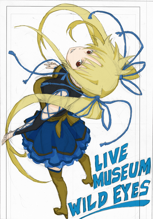 fate testarossa, lyrical nanoha, mahou shoujo lyrical nanoha, 00s, 1girl, alternate costume, blonde hair, blue dress, boots, brown boots, dress, female focus, full body, long hair, long sleeves, red eyes, sidelocks, simple background, solo, standing, thighhighs, twintails, white background