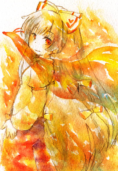 ketama no su, fujiwara no mokou, touhou, silver hair, bad id, bad pixiv id, 1girl, animal, bird, female focus, from behind, long hair, long sleeves, looking at viewer, looking back, pants, red eyes, solo, very long hair