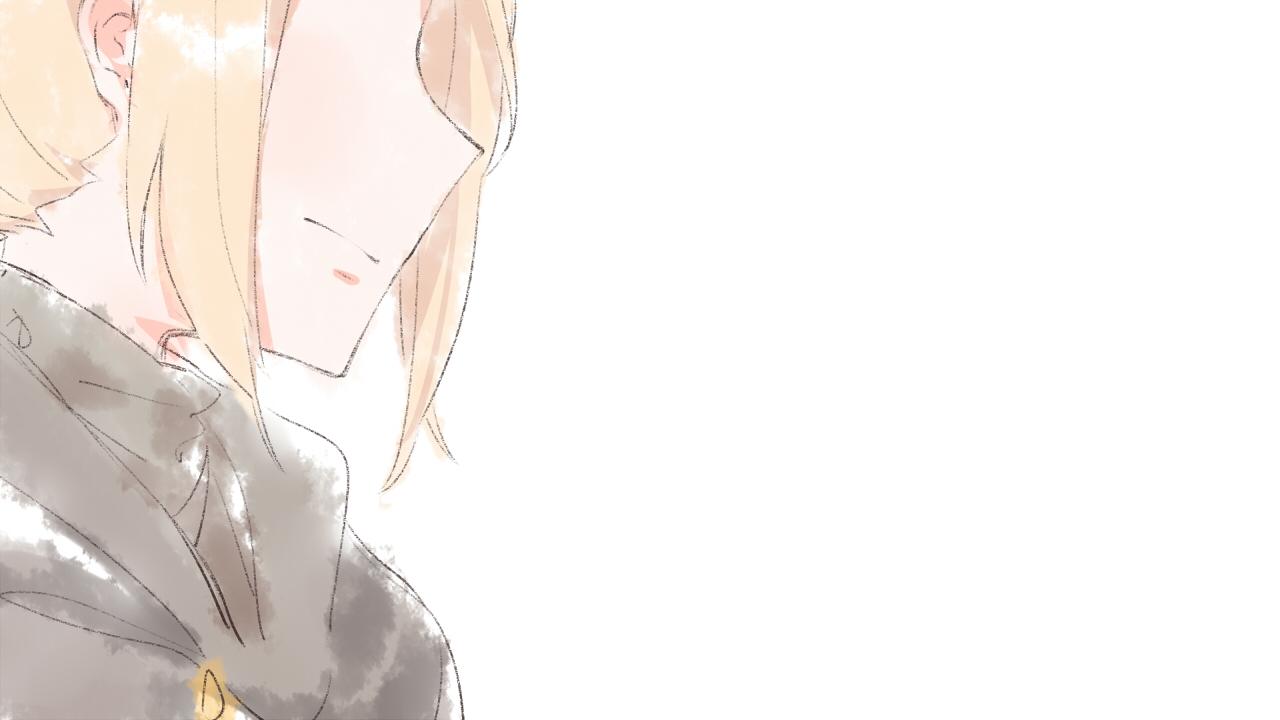maou skun, anastacia of astora, dark souls (series), dark souls i, commentary request, 1girl, blonde hair, faceless, faceless female, profile, short hair, simple background, solo, white background