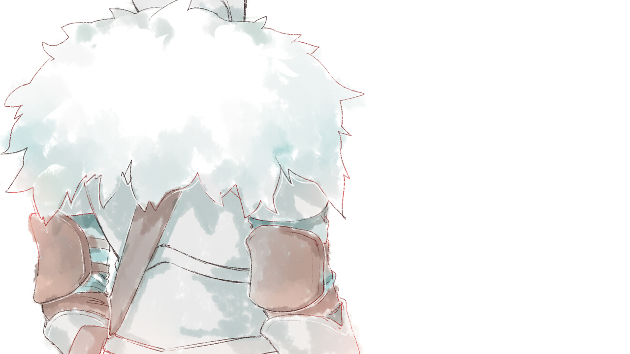 maou skun, bearer of the curse, dark souls (series), dark souls ii, commentary request, 1other, ambiguous gender, armor, breastplate, from behind, fur collar, green shirt, head out of frame, other focus, shirt, simple background, upper body, white background