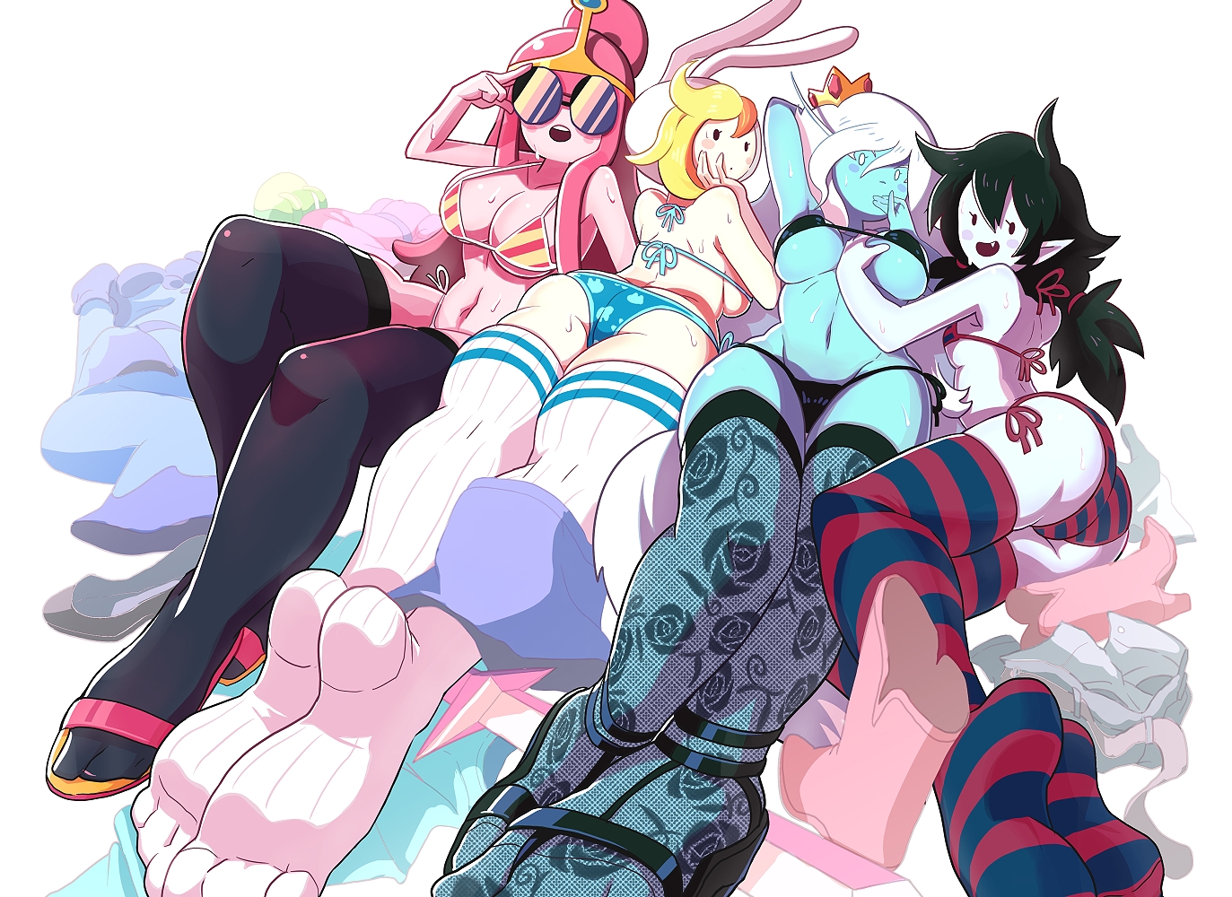 Rule34 – If it exists, there is porn of it / gashi-gashi, fionna the human girl, ice queen, marceline, princess bubblegum / 146018