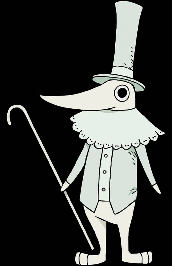 excalibur (soul eater), soul eater, 00s, 1boy, black background, buttons, cane, creature, formal clothes, full body, full moon, hat, long sleeves, male focus, monochrome, moon, no humans, simple background, solo, standing, suit, top hat