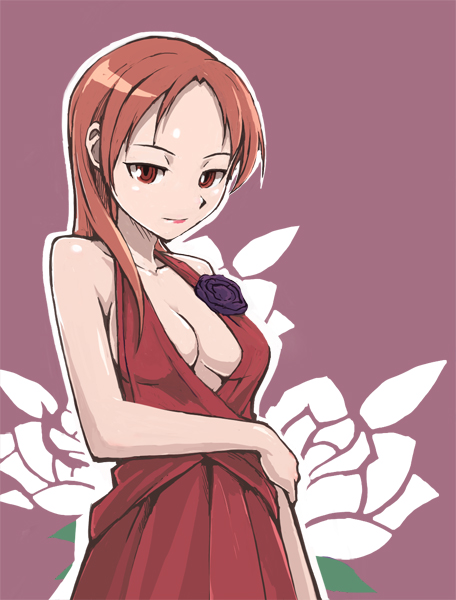 kawa akira, minna-dietlinde wilcke, strike witches, world witches series, 00s, 1girl, dress, female focus, formal clothes, red eyes, red hair, solo