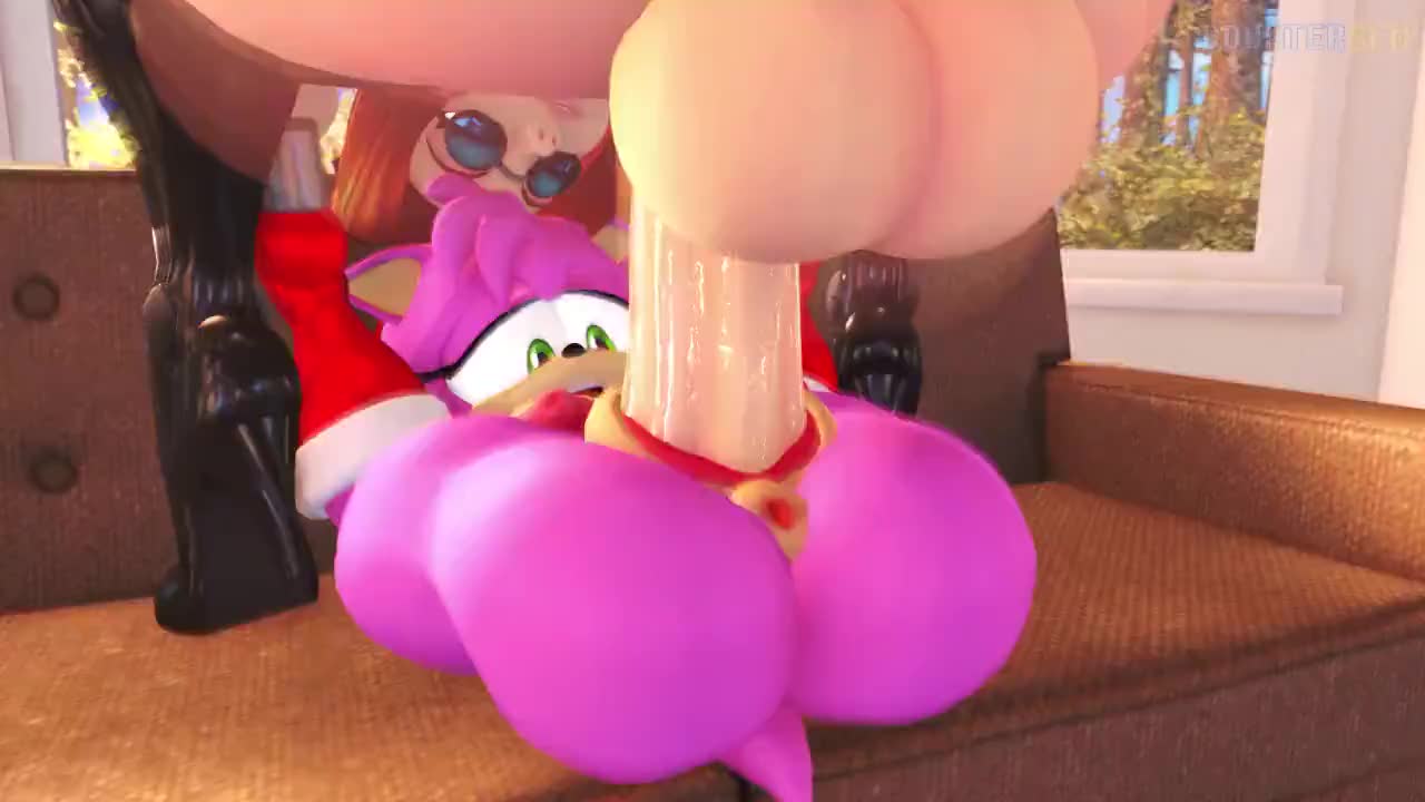 countersfm, amy rose, dr. eggman, eggma'am, sonic (series), animated, sound, tagme, video, 3d, anus, ass, boots, cum, cum on body, futa with female, futanari, high heel boots, high heels, huge ass, sex, thick thighs, thighs, vaginal