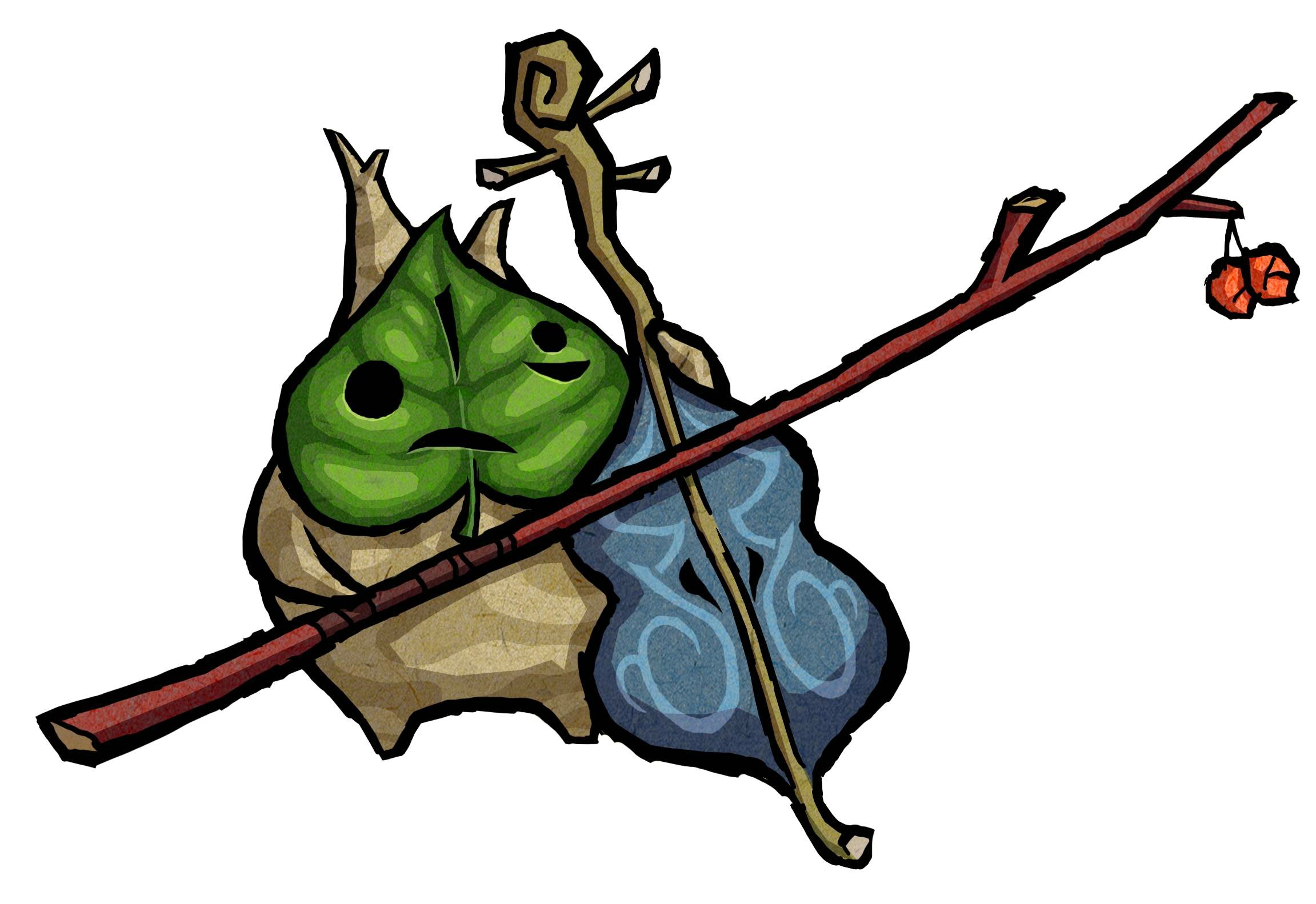 korok, makar, nintendo, the legend of zelda, the legend of zelda: the wind waker, highres, official art, instrument, mask, violin