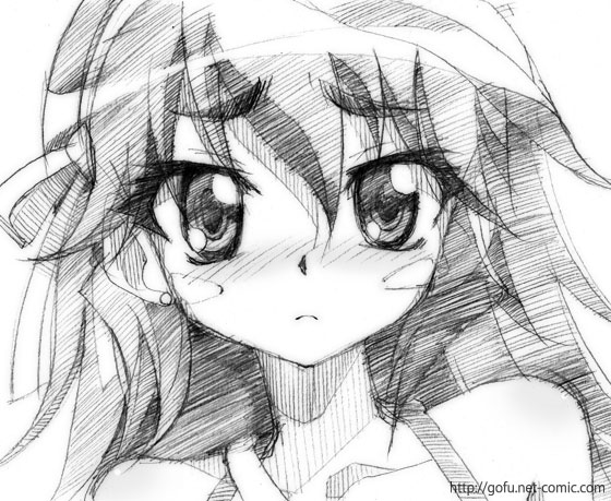 gofu, mm, mm (kemeko deluxe), kemeko deluxe, traditional media, 00s, 1girl, female focus, greyscale, monochrome, sketch, solo