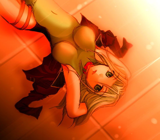 lamia loveless, banpresto, super robot wars, super robot wars original generation, 1girl, arms behind head, bare shoulders, breasts, collar, female focus, green eyes, green hair, large breasts, lying, matching hair/eyes, solo