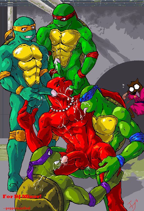 Rule34 – If it exists, there is porn of it / dj mixer, donatello, leonardo, master splinter, michelangelo, raphael / 148548