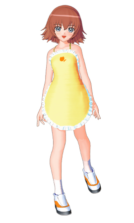 rosetta passel, kaleido star, lowres, 00s, 1girl, 3d, apron, female focus, solo
