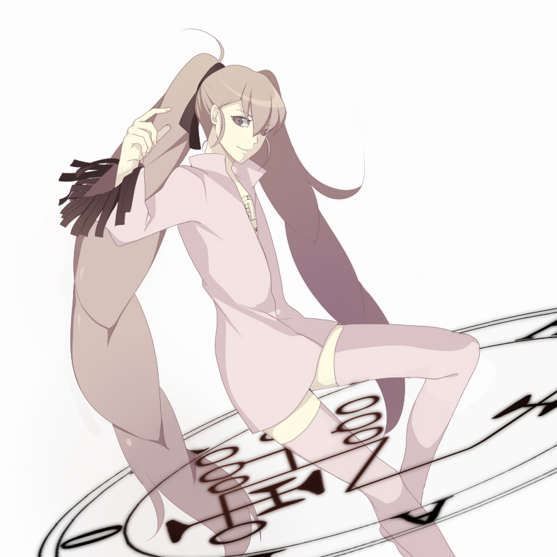 harano, original, 1girl, cropped legs, dutch angle, female focus, light smile, long hair, long sleeves, long twintails, looking at viewer, smile, solo, thighhighs, twintails, very long hair, zettai ryouiki