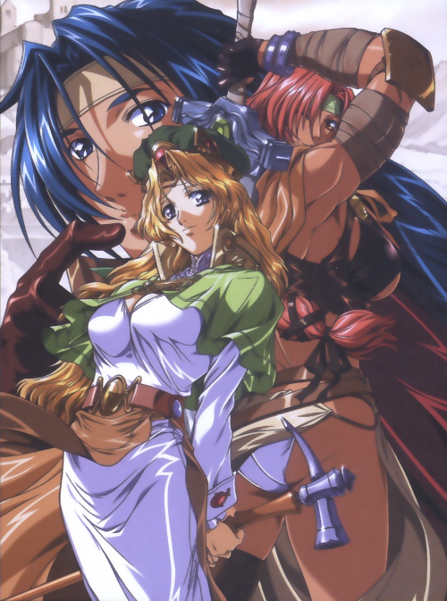 yokota mamoru, jeannie (mahou senshi louie), louie (mahou senshi louie), melissa (mahou senshi louie), mahou senshi louie, tagme, 00s, 1990s (style), 1boy, 2girls, dark-skinned female, dark skin, multiple girls, retro artstyle