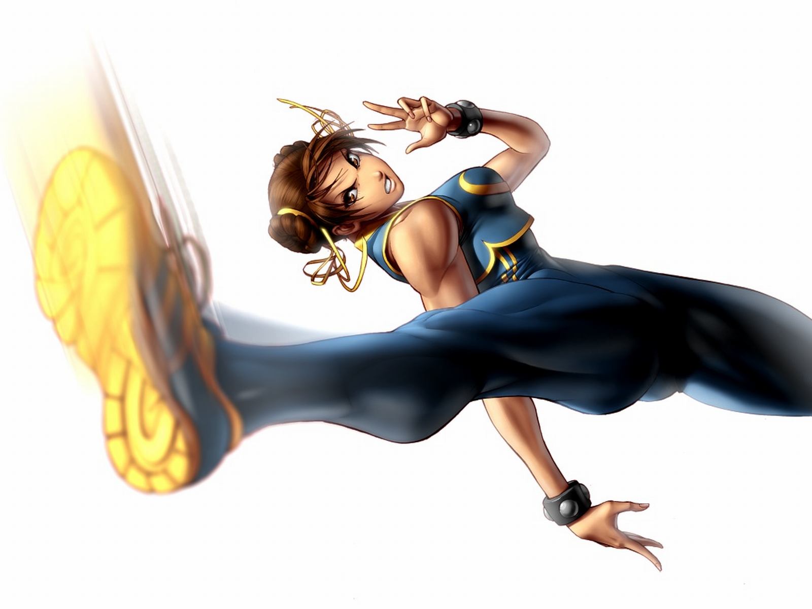 chun-li, capcom, street fighter, highres, tagme, kicking