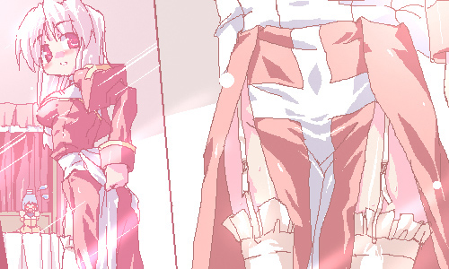 high priest (ragnarok online), ragnarok online, lowres, tagme, 1girl, garter straps, no panties, oekaki, pelvic curtain, priestess, thighhighs